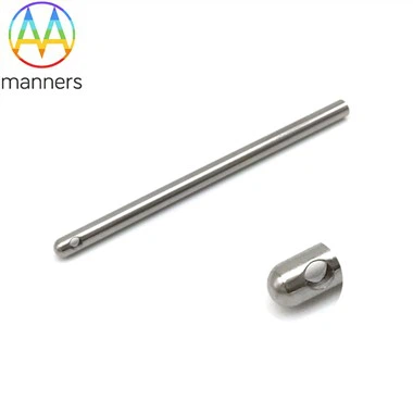 Tib kapilè asye pur ak twou bò